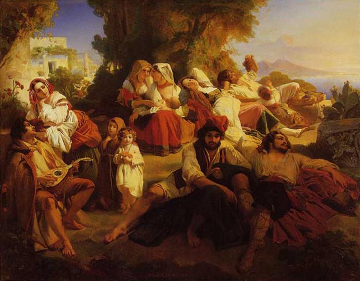 Franz Xaver Winterhalter Il Dolce Farniente oil painting image